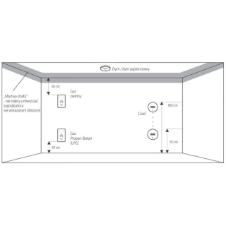 Czujnik czadu i gazu ziemnego 2w1Eura CGD-50A2 2