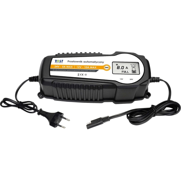 PROSTOWNIK AUTOMATYCZNY VOLT POLSKA 10A 12/24V LCD