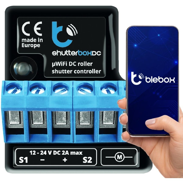 BLEBOX shutterboxDC - STEROWNIK ROLET 12-24V DC