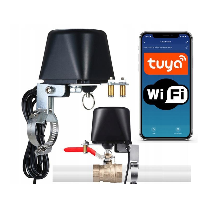 MBG Line Siłownik do zaworów kulowych WIFI TUYA FM400A