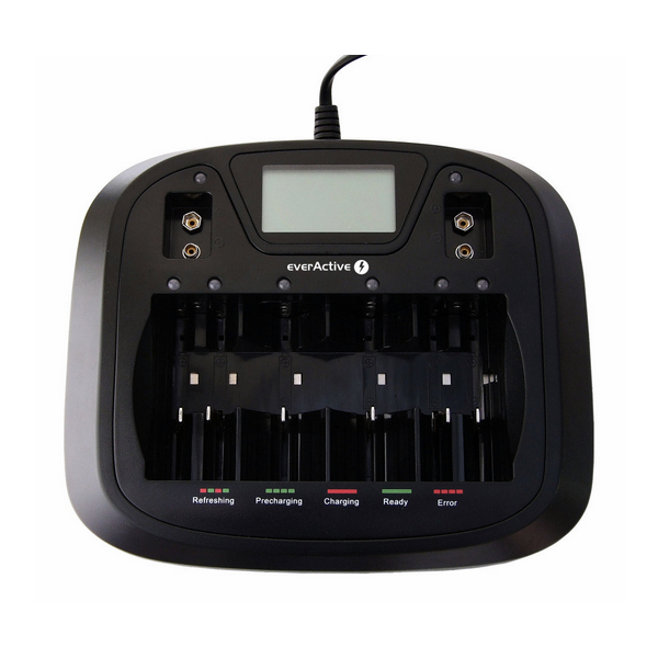 Ładowarka procesorowa do akumulatorków AA / AAA / C / D / 6F22 / 9V everActive NC-900U