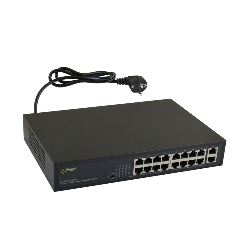 S116 - Switch PoE 16-portowy S116 do 16 kamer IP