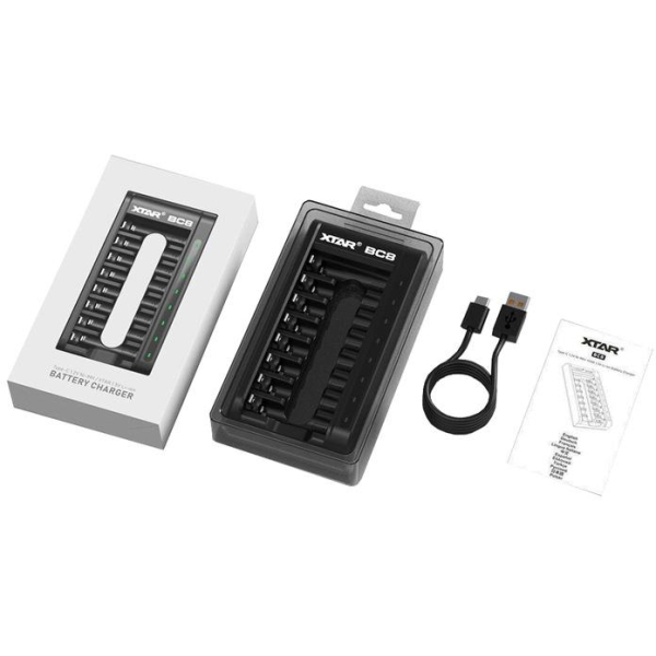 Ładowarka do akumulatorów cylindrycznych Li-ion 1,5V / Ni-MH AA / AAA Xtar BC8