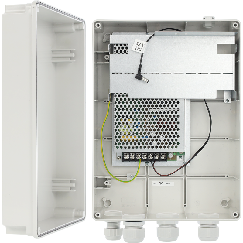 SWSH-120 - System zasilania dla switchy PoE, 52VDC/120W, obudowa ABS IP56