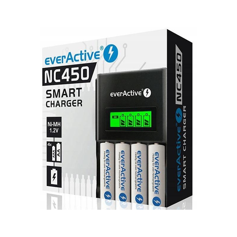 Ładowarka procesorowa do akumulatorków AA/AAA everActive NC-450 LCD