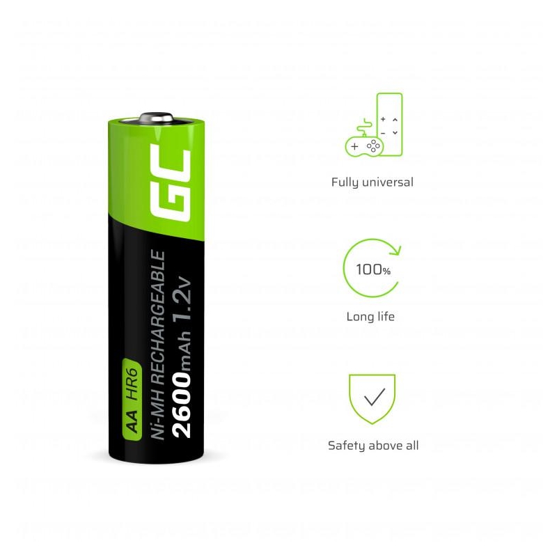 AKUMULATORKI Green Cell 4x AA HR6 2600mAh GR01