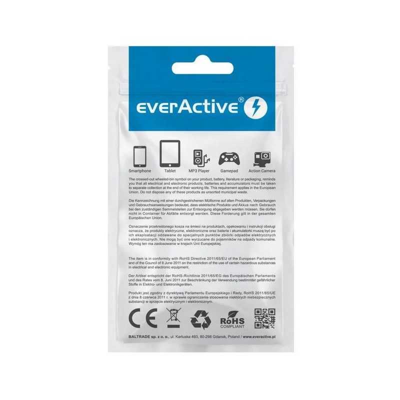 KABEL USB-C -  USB-C everActive CBB-1PD5 100cm PD 100W 5A