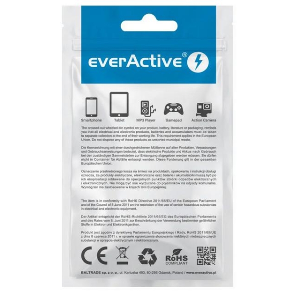 KABEL USB-C -  USB-C everActive CBB-1PD5 100cm PD 100W 5A