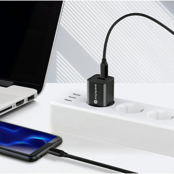 KABEL USB-C -  USB-C everActive CBB-2PD3 200cm PD 60W 3A
