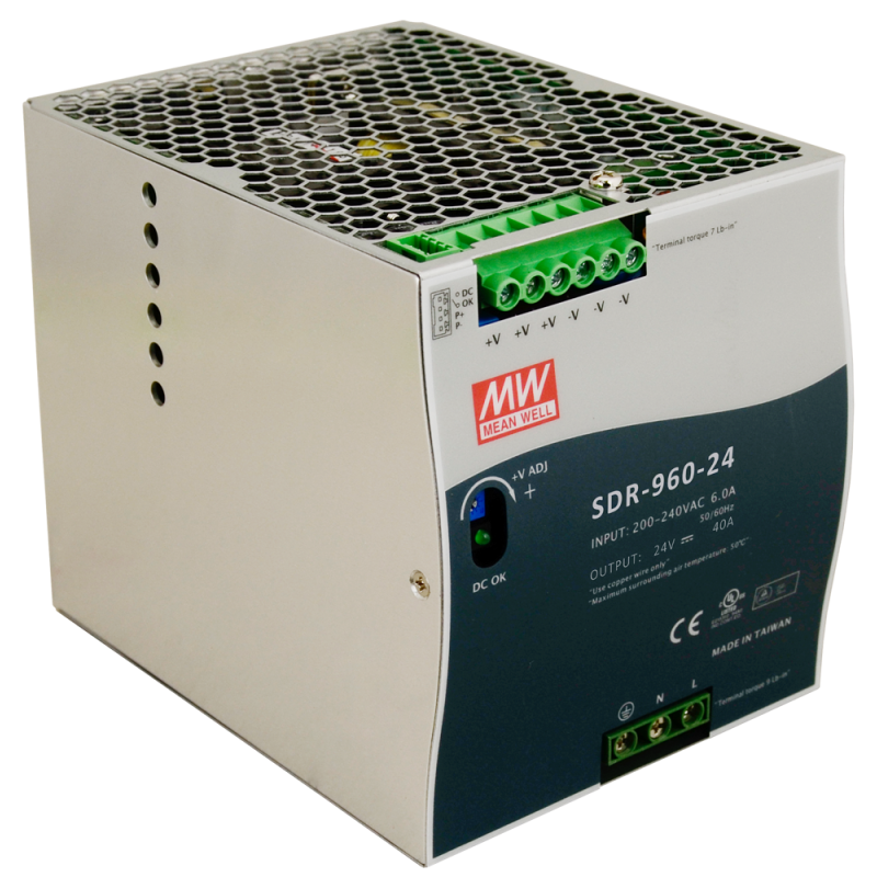 SDR-960-24 - SDR 24V/960W/40A zasilacz na szynę DIN