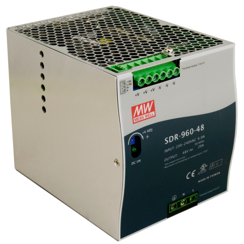 SDR-960-48 - SDR 48V/960W/20A zasilacz na szynę DIN