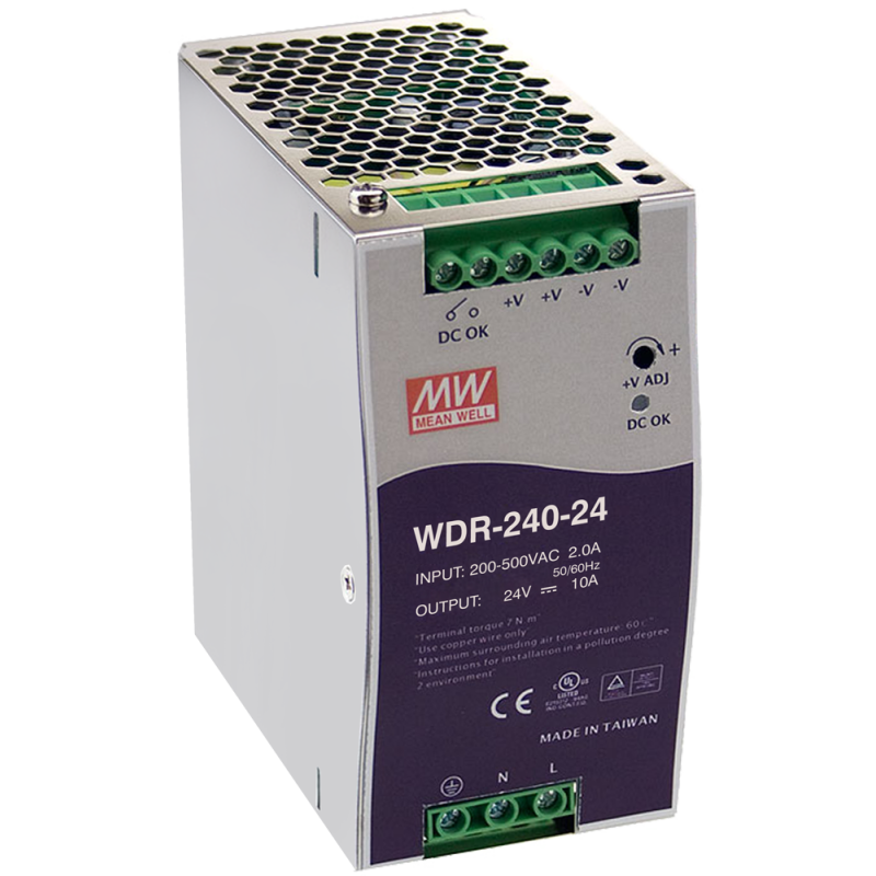 WDR-240-24 - WDR 24V/240W/10A zasilacz na szynę DIN