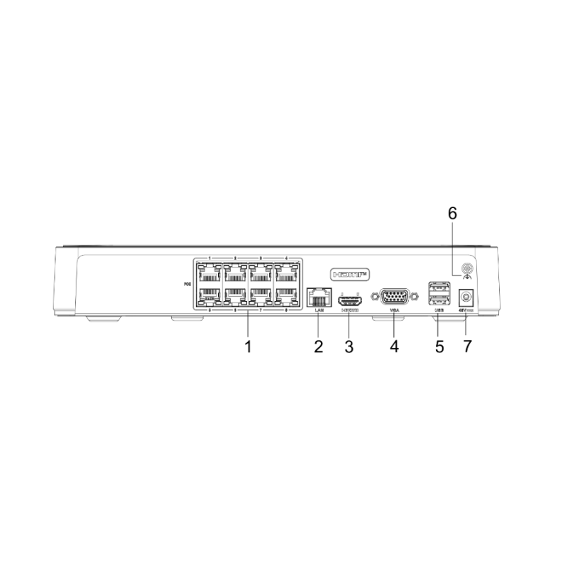 Rejestrator IP Hilook by Hikvision 8 kanałów 4MP NVR-8CH-4MP/8P biały