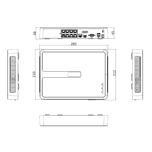 Rejestrator IP Hilook by Hikvision 8 kanałów 4MP NVR-8CH-4MP/8P biały