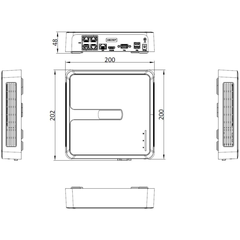Rejestrator IP Hilook by Hikvision 4 kanały 4MP NVR-4CH-H/4P biały