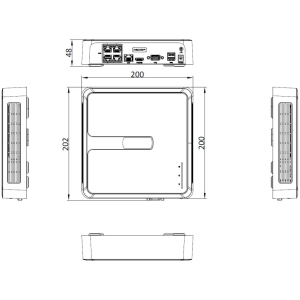 Rejestrator IP Hilook by Hikvision 4 kanały 4MP NVR-4CH-H/4P biały