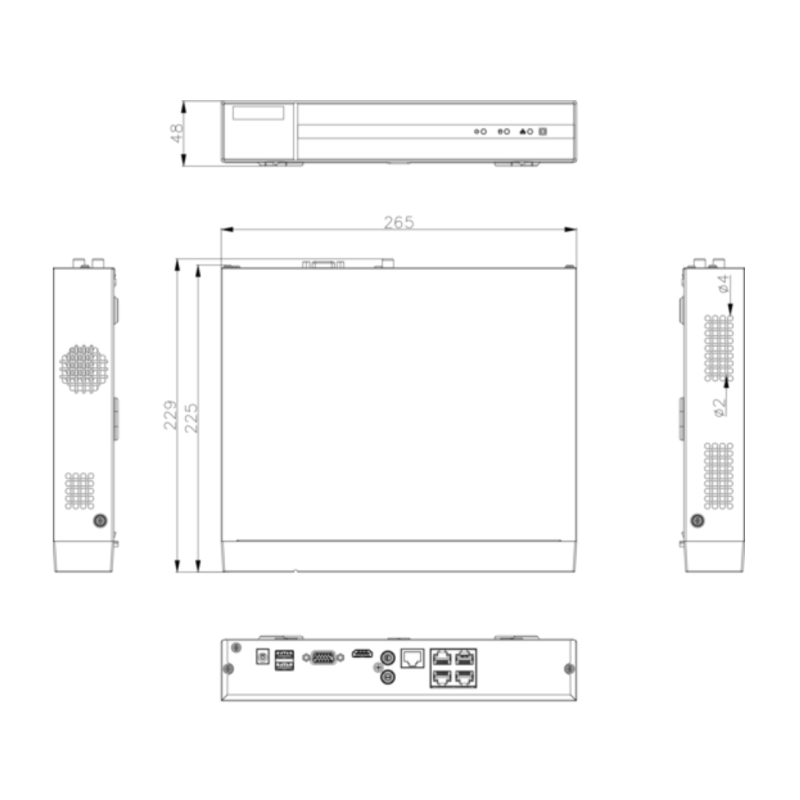 Rejestrator 4w1 Hilook by Hikvision 4 kanały DVR-4CH-4MP
