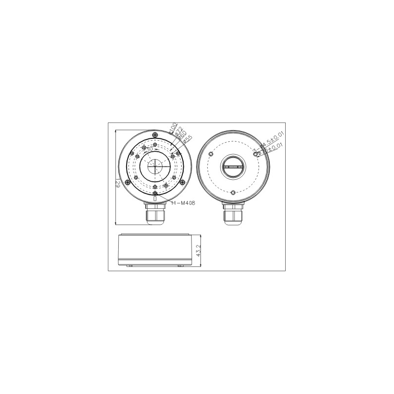 ADAPTER HIKVISION DS-1280ZJ-XS CZARNY