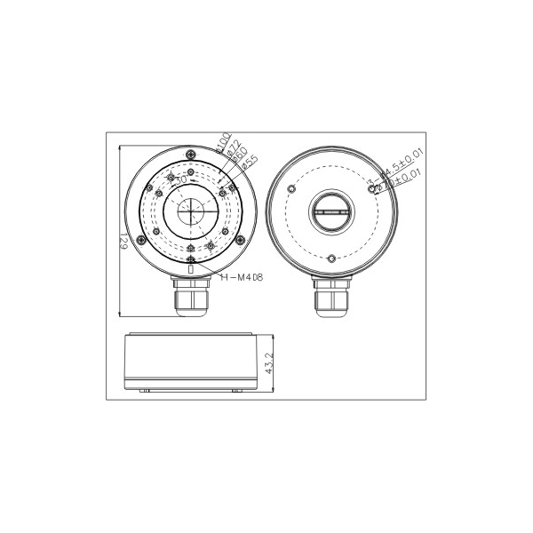 ADAPTER HIKVISION DS-1280ZJ-XS CZARNY