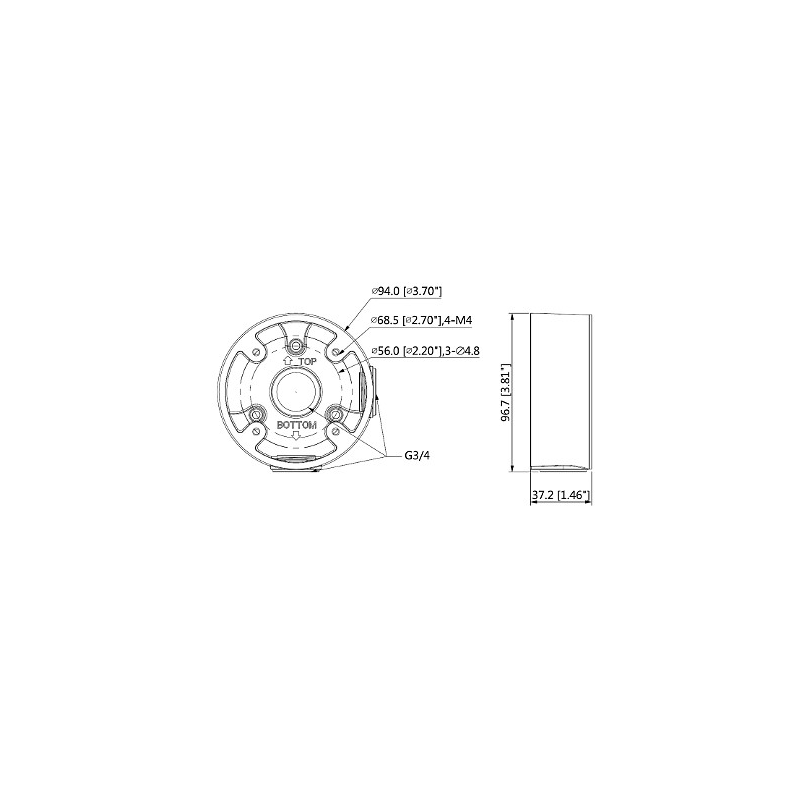 ADAPTER DAHUA PFA13A-E-BLACK