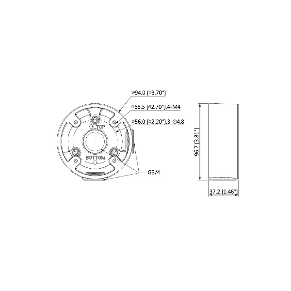 ADAPTER DAHUA PFA13A-E-BLACK