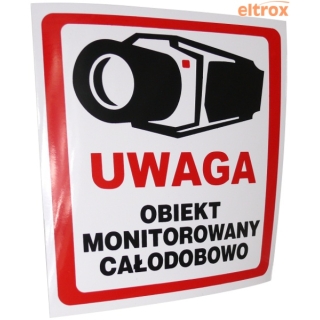 NAKLEJKA OBIEKT MONITOROWANY 10x10 8332 2