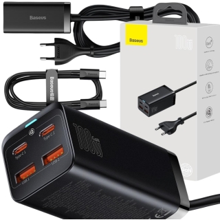 ŁADOWARKA SIECIOWA Baseus GaN 3 Pro Desktop Fast Charger CCGP000101 100W 2x USB-A 2x USB-C PD 3.0 QC 4.0+