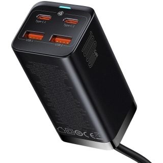 ŁADOWARKA SIECIOWA Baseus GaN 3 Pro Desktop Fast Charger CCGP000101 100W 2x USB-A 2x USB-C PD 3.0 QC 4.0+ 2