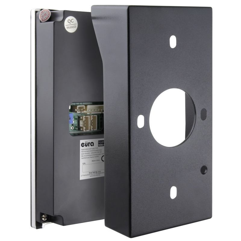 WIDEODOMOFON "EURA" VDP-80C5 - dwurodzinny, biały, 2x LCD 7", FHD,  obsługa 2 wejść, kamera 1080p., czytnik RFID, natynk