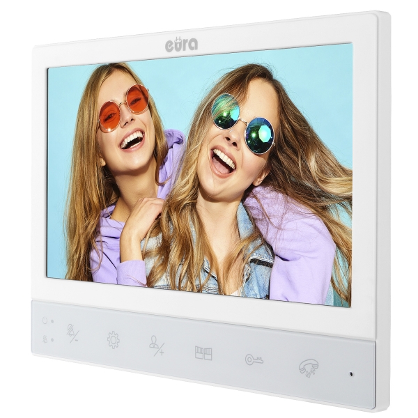 MONITOR "EURA" VDA-02C5 - biały, LCD 7", FHD, obsługa 2 wejść
