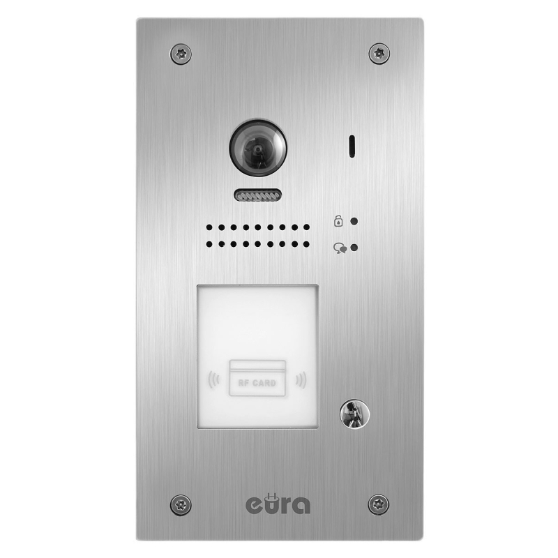 WIDEODOMOFON "EURA" VDP-61A5/P WHITE "2EASY" - jednorodzinny, LCD 7", biały, RFID, podtynkowy