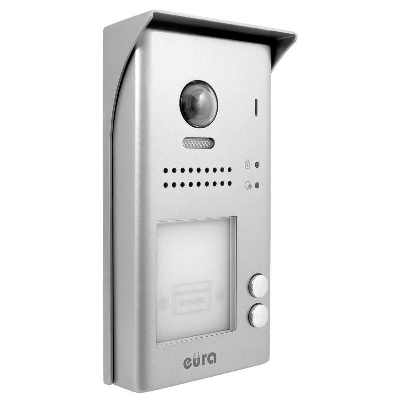 WIDEODOMOFON "EURA" VDP-70A5/N WHITE "2EASY" - dwurodzinny, 2x LCD 7", biały, czytnik zbliżeniowy Unique 125 kHz, natynkowy