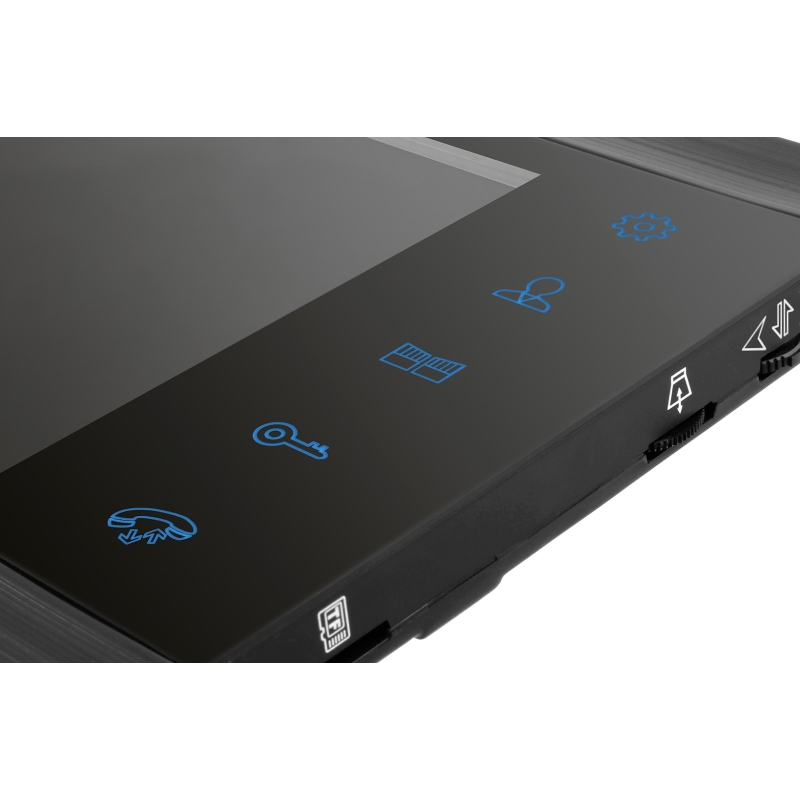 WIDEODOMOFON "EURA" VDP-00C5 - czarny, monitor 7", WiFi, kamera 1080p, RFID, szyfrator