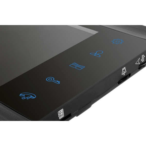 WIDEODOMOFON "EURA" VDP-00C5 - czarny, monitor 7", WiFi, kamera 1080p, RFID, szyfrator