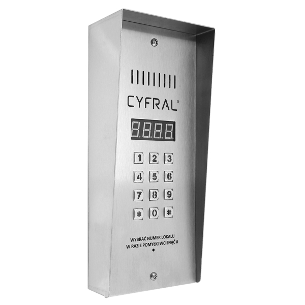 PANEL CYFROWY "CYFRAL" PC-3000R, wąski z czytnikiem RFiD natynkowy