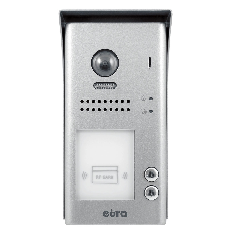 WIDEODOMOFON "EURA" VDP-70A5/N BLACK "2EASY" - dwurodzinny, 2x LCD 7", czarny, czytnik zbliżeniowy Unique 125 kHz, natynkowy