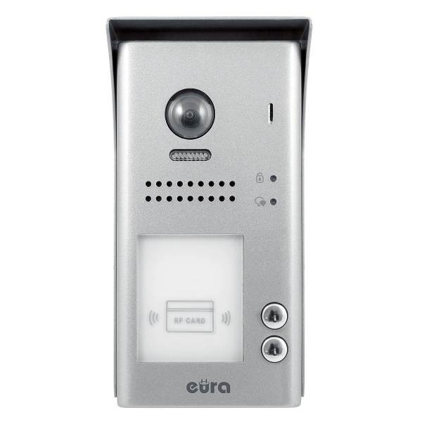 WIDEODOMOFON "EURA" VDP-70A5/N BLACK "2EASY" - dwurodzinny, 2x LCD 7", czarny, czytnik zbliżeniowy Unique 125 kHz, natynkowy