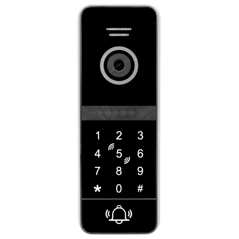 KASETA ZEWNĘTRZNA WIDEODOMOFONU "EURA" VDA-50C5 - jednorodzinna, czarna, kamera 1080p., czytnik RFID, szyfrator
