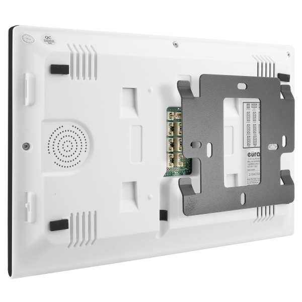 WIDEODOMOFON "EURA" VDP-98C5 - biały, dotykowy, LCD 10", AHD, WiFi,  pamięć obrazów, SD 128GB,  rozbudowa do 6 monitorów, 2 stac