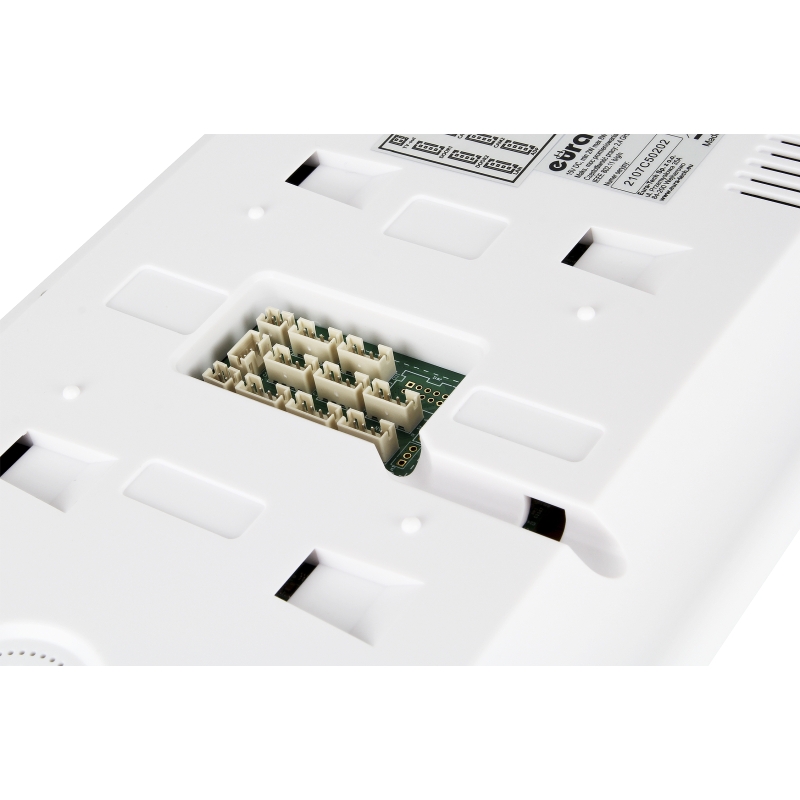 WIDEODOMOFON "EURA" VDP-98C5 - biały, dotykowy, LCD 10", AHD, WiFi,  pamięć obrazów, SD 128GB,  rozbudowa do 6 monitorów, 2 stac