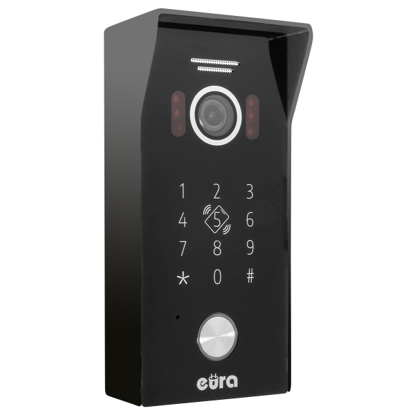 KASETA ZEWNĘTRZNA WIDEODOMOFONU "EURA" VDA-51C5/N - czarna, kamera 1080p., czytnik RFID, szyfrator, natynk