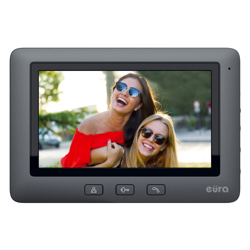 MONITOR "EURA" VDA-45A3 "EURA CONNECT" – czarny, ekran 7’’, obsługa 1 wejścia