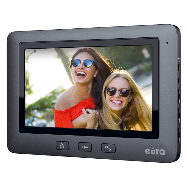 MONITOR "EURA" VDA-45A3 "EURA CONNECT" – czarny, ekran 7’’, obsługa 1 wejścia