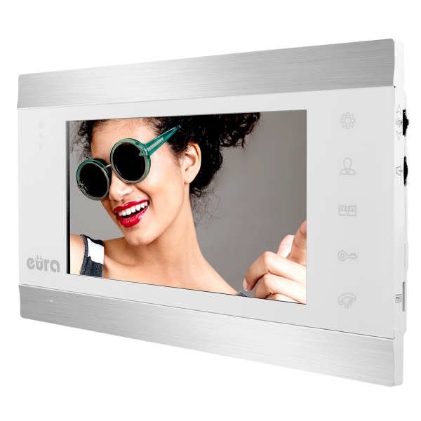 MONITOR "EURA" VDA-00C5 - biały, LCD 7", AHD, WiFi, pamięć obrazów