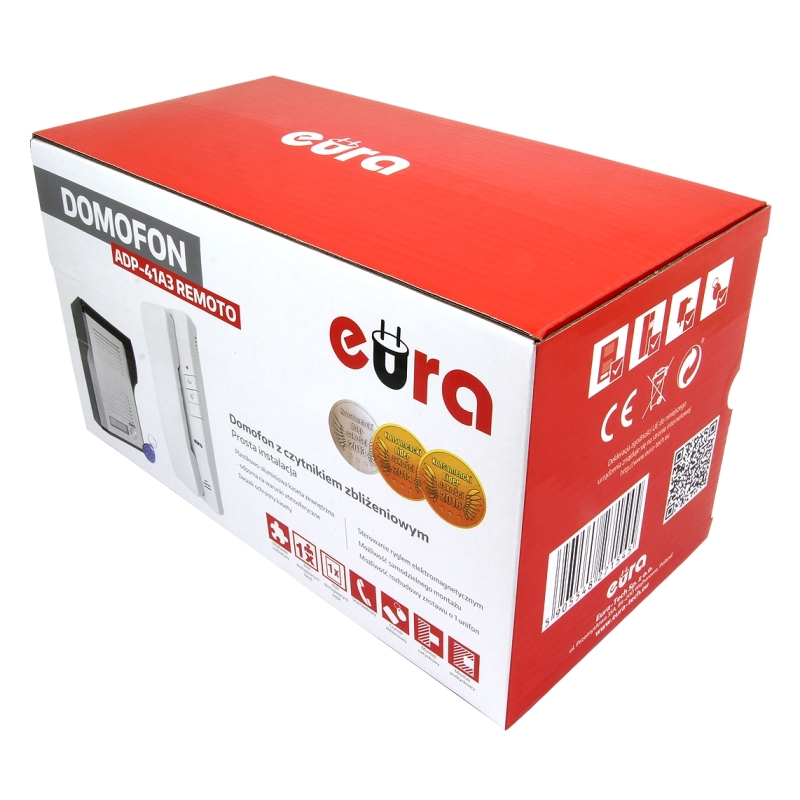 DOMOFON "EURA" ADP-41A3 "REMOTO" z funkcją breloka zbliżeniowego