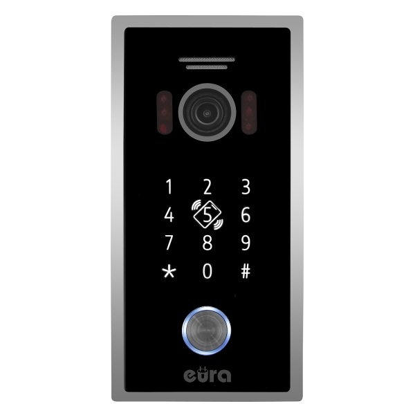 KASETA ZEWNĘTRZNA WIDEODOMOFONU "EURA" VDA-51C5/P - czarna, kamera 1080p., czytnik RFID, szyfrator, podtynk
