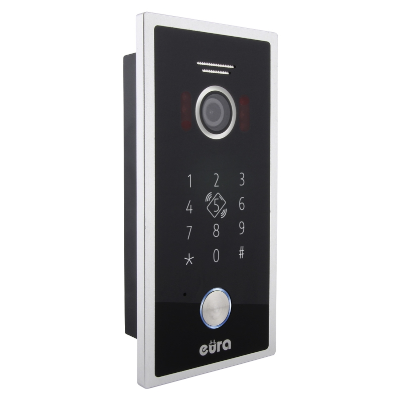 KASETA ZEWNĘTRZNA WIDEODOMOFONU "EURA" VDA-51C5/P - czarna, kamera 1080p., czytnik RFID, szyfrator, podtynk