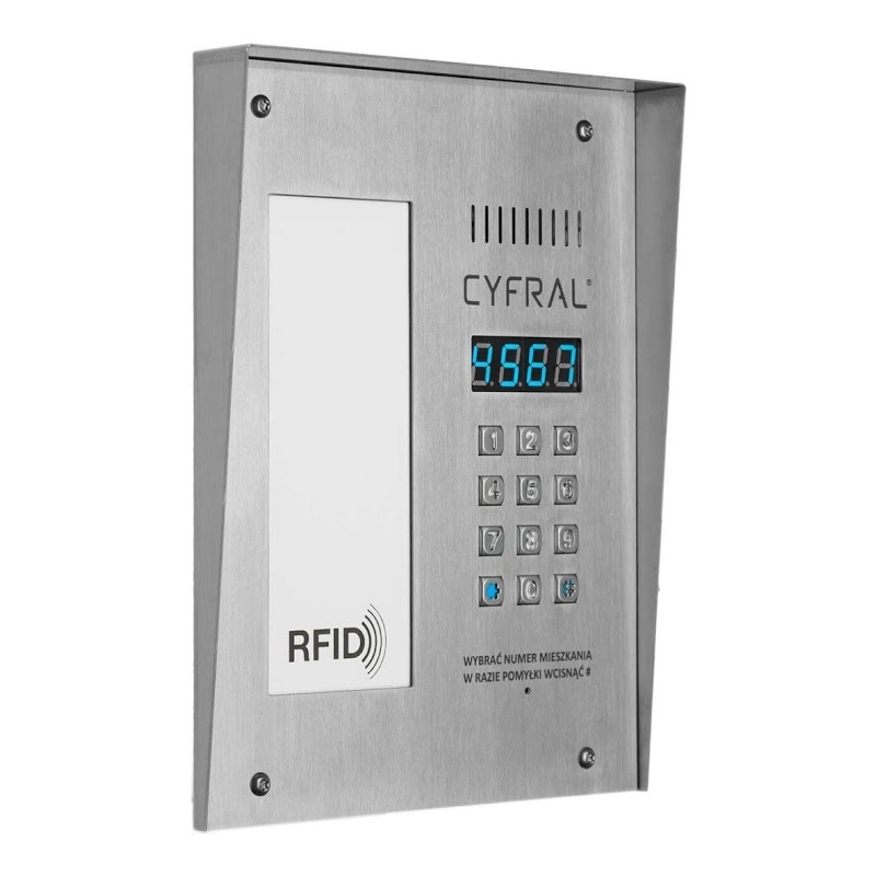 PANEL CYFROWY "CYFRAL" PC-3000R LM, ze integrowaną listą lokatorską i czytnikiem RFiD