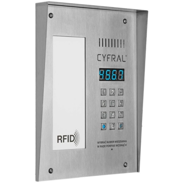 PANEL CYFROWY "CYFRAL" PC-3000R LM, ze integrowaną listą lokatorską i czytnikiem RFiD