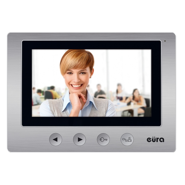 MONITOR "EURA" VDA-20A3 "EURA CONNECT" - srebrny, ekran 7", otwieranie 2 wejść